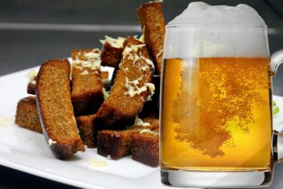 Пиво "Черновар" светлое 3,5 л +гренки с чесноком и сыром