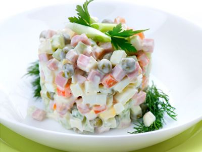 Оливье c куриным филе